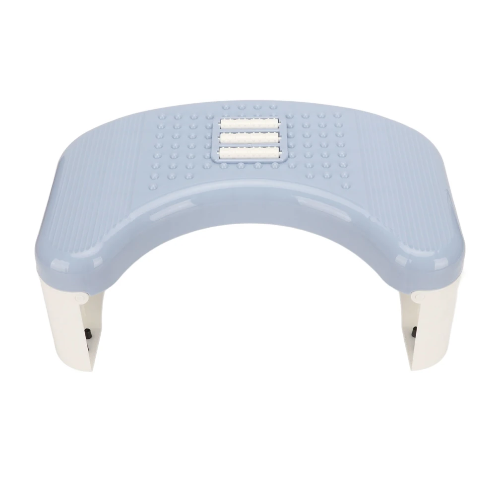 Toilet Stool Foldable Curve U Design Antislip Portable Easy Storage Poop Stool for Batchroom Blue