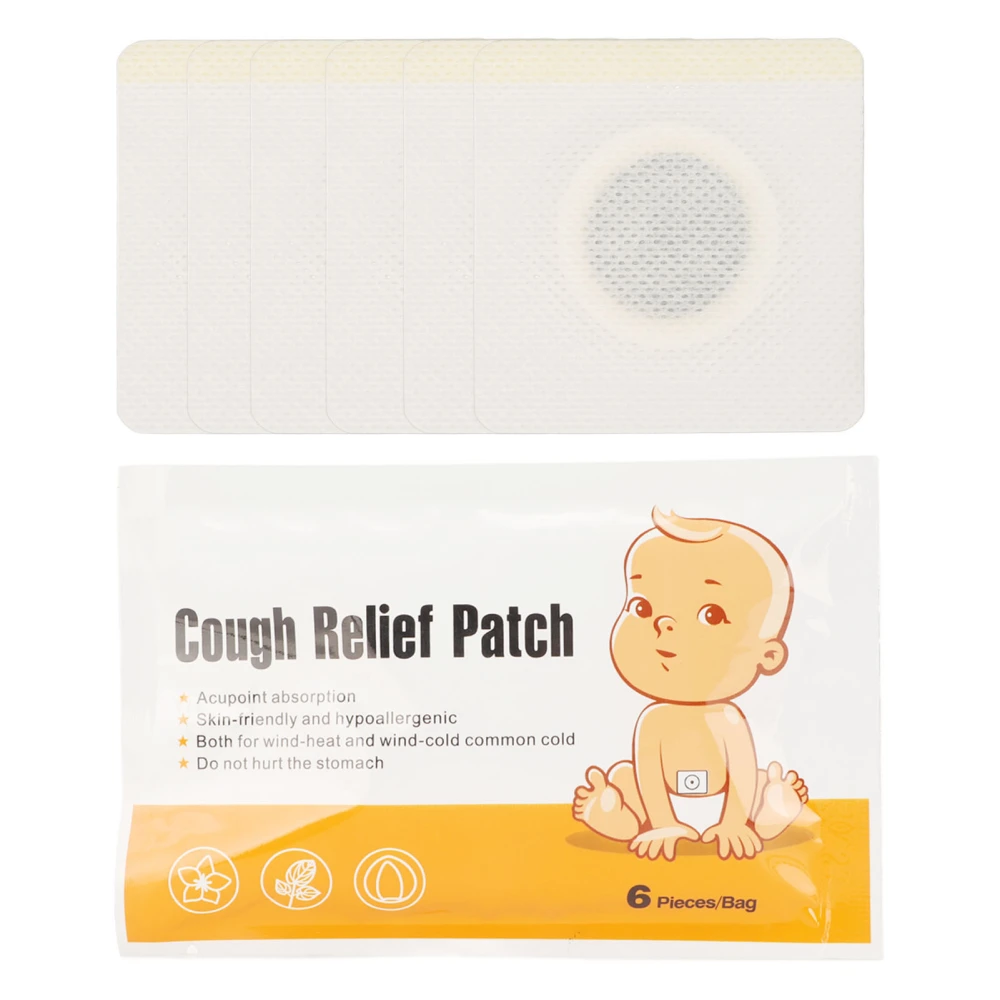 Cough Relief Patch Plant Extracts Acupoint Absorption Mild Formula Chest Cold Cough Sticker