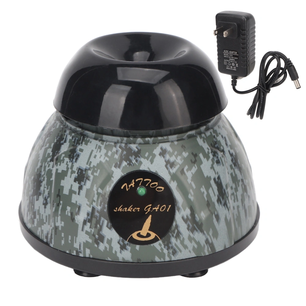 Electric Tattoo Ink Pigment Shaker Camouflage Salon High Speed Gel Polish Mixer Machine 100‑240V US Plug