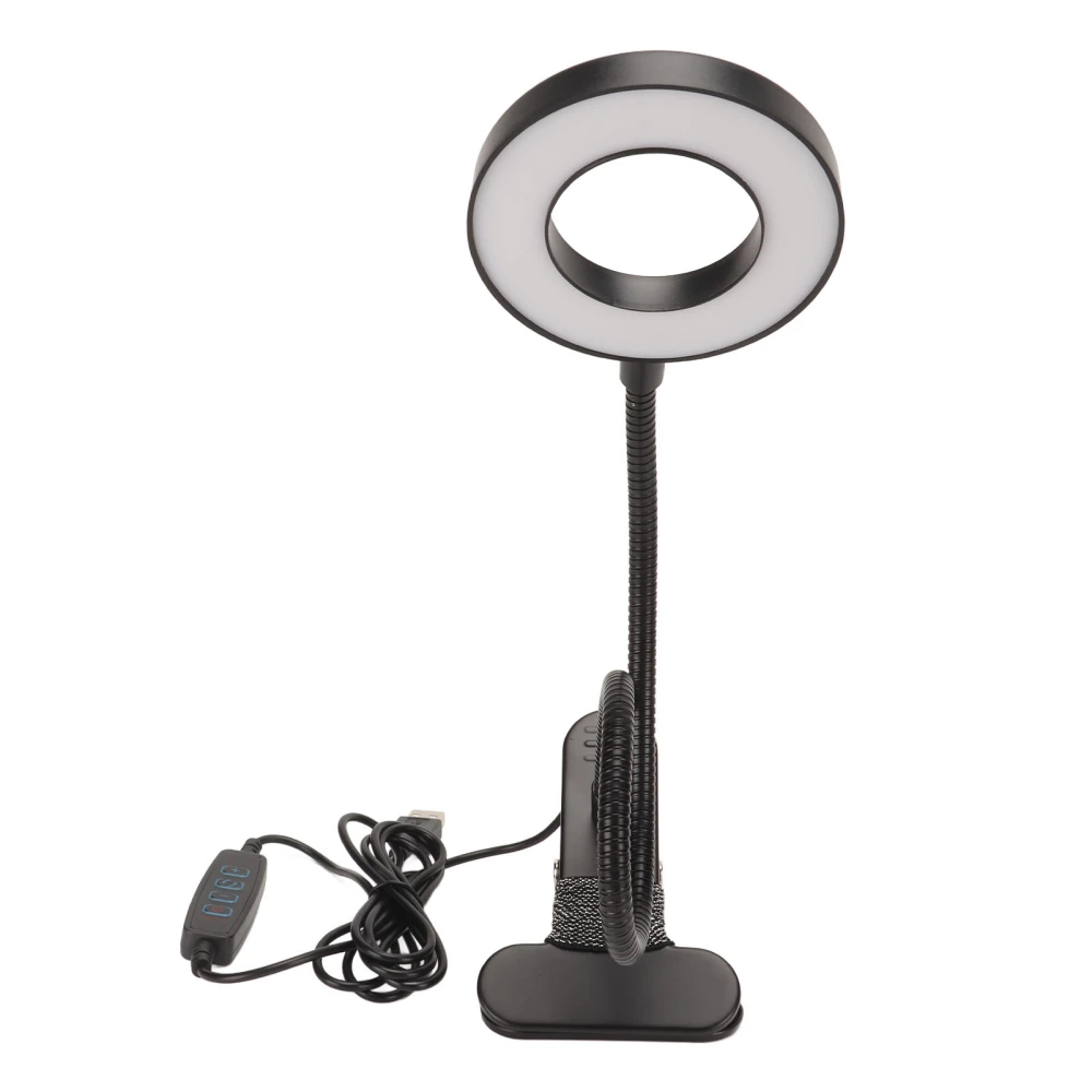 LED Desk Lamp Clip On Adjust Brightness USB Rechargeable Table Lamp for Reading Makeup Tattoo