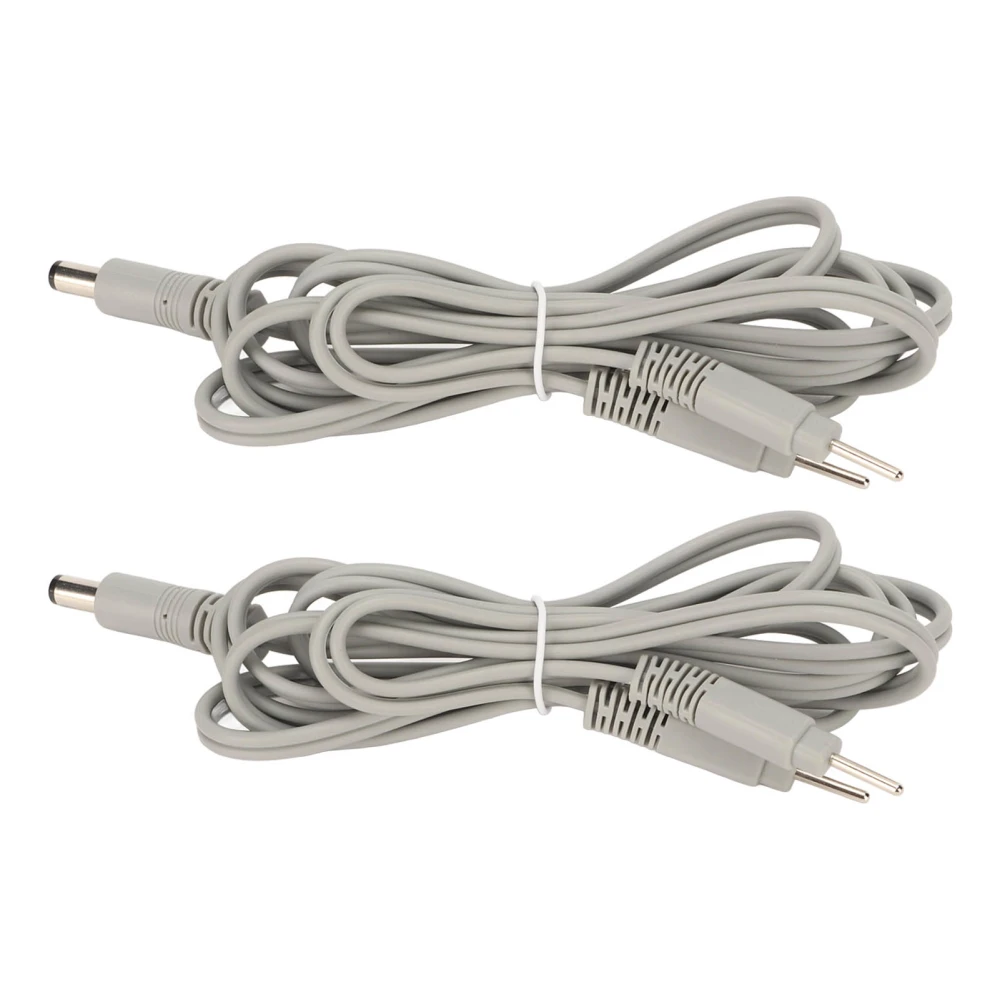 2pcs 4.9ft Pin Type Wires Cable 5521 2856 Replacement Pin Connector TENS Wire for Therapeutic Machine Grey