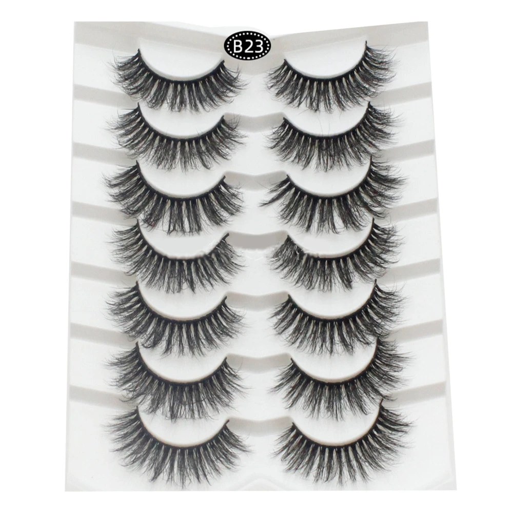 7 Pairs Extension False Eyelashes Multi Layers Fluffy Thick Lightweight Reusable Fake Lashes Extensions