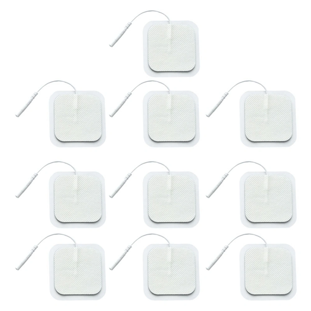 10pcs 2in Electrode Patches 2mm Pin Connector Replacement Reusable Massaging Electrode Muscle Patches for Electrotherapy