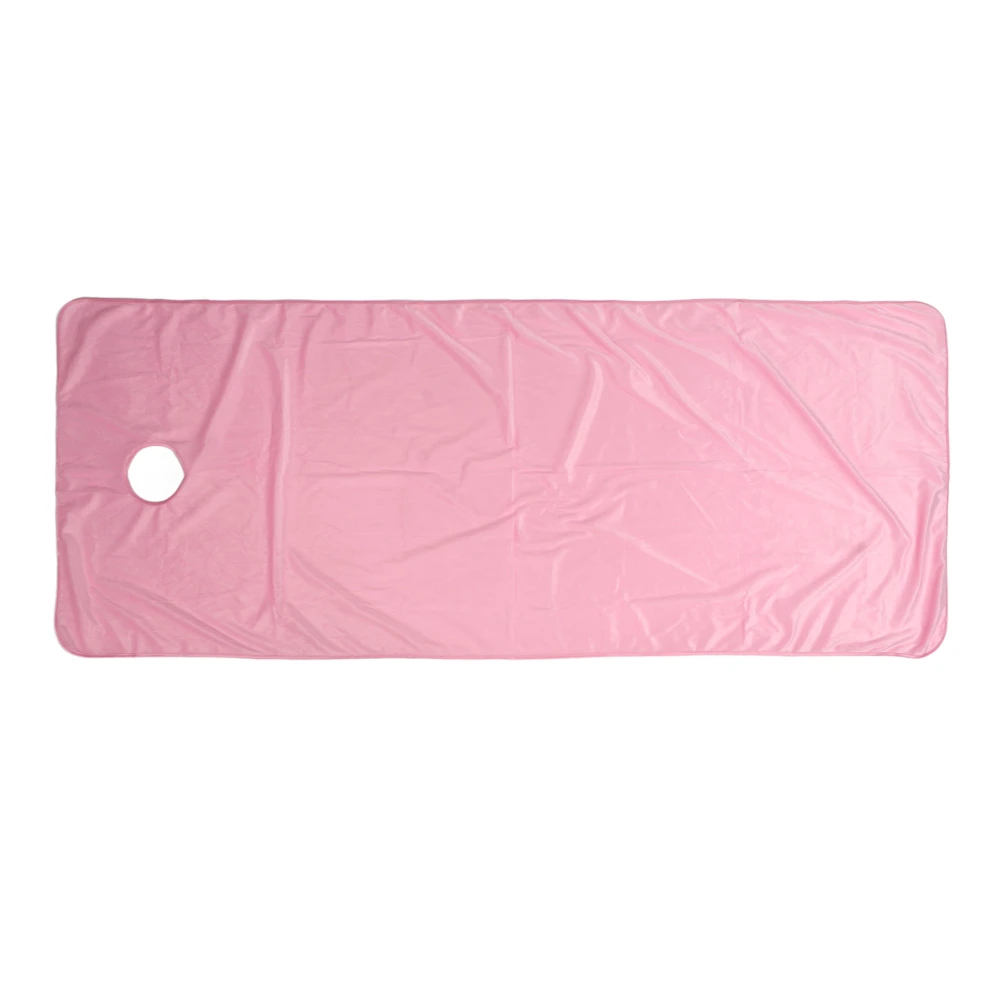 Massage Table Sheet with Hole Pink Beauty Salon SPA Warm Thick Short Plush Bed Sheet Cover for Women