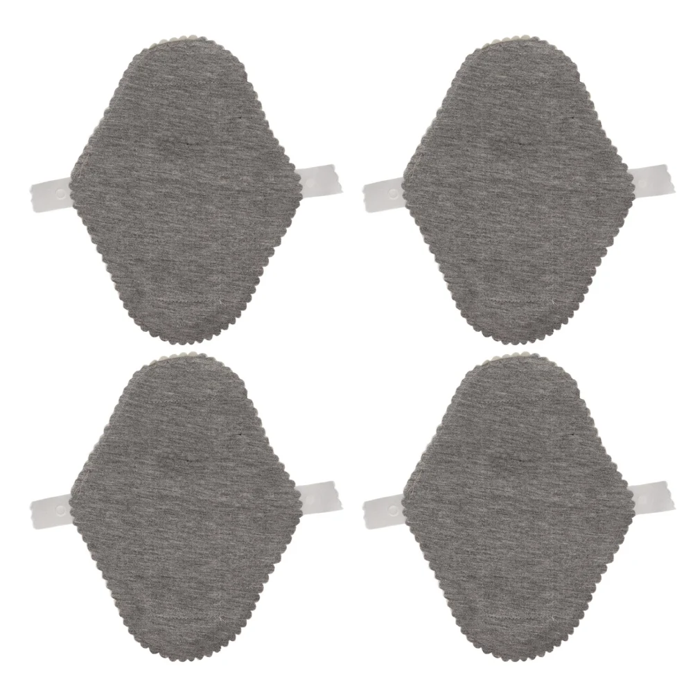 4PCS Washable Feminine Pads Gray Graphene Leakproof Breathable Reusable Sanitary Pads for Women M