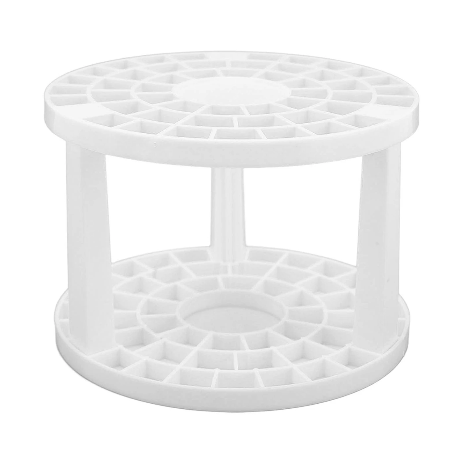 49 Holes Makeup Brush Stand Rack Large Capacity Multifunction Nail Pen Holder Stand for Home Shop Office White