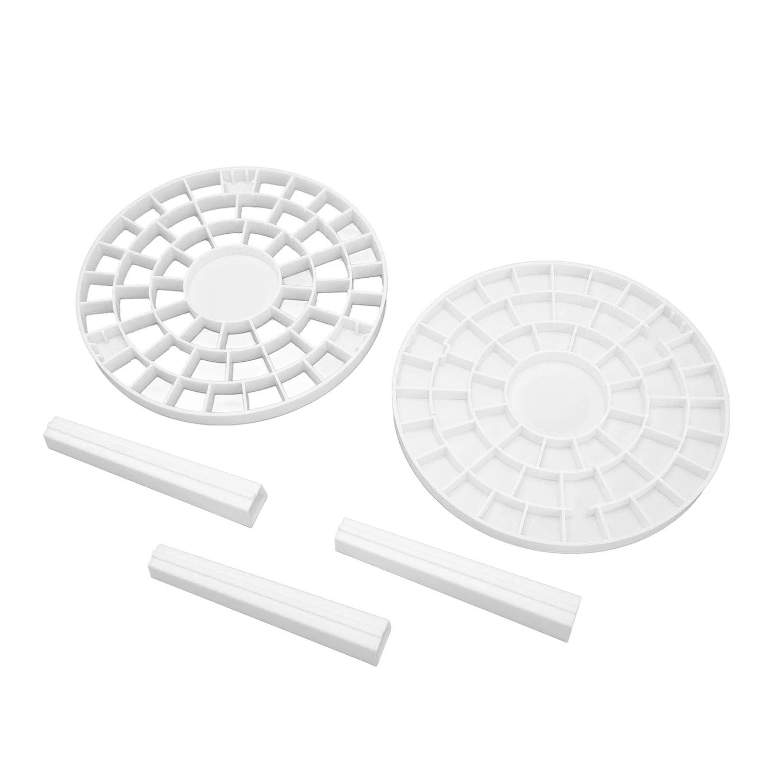 49 Holes Makeup Brush Stand Rack Large Capacity Multifunction Nail Pen Holder Stand for Home Shop Office White