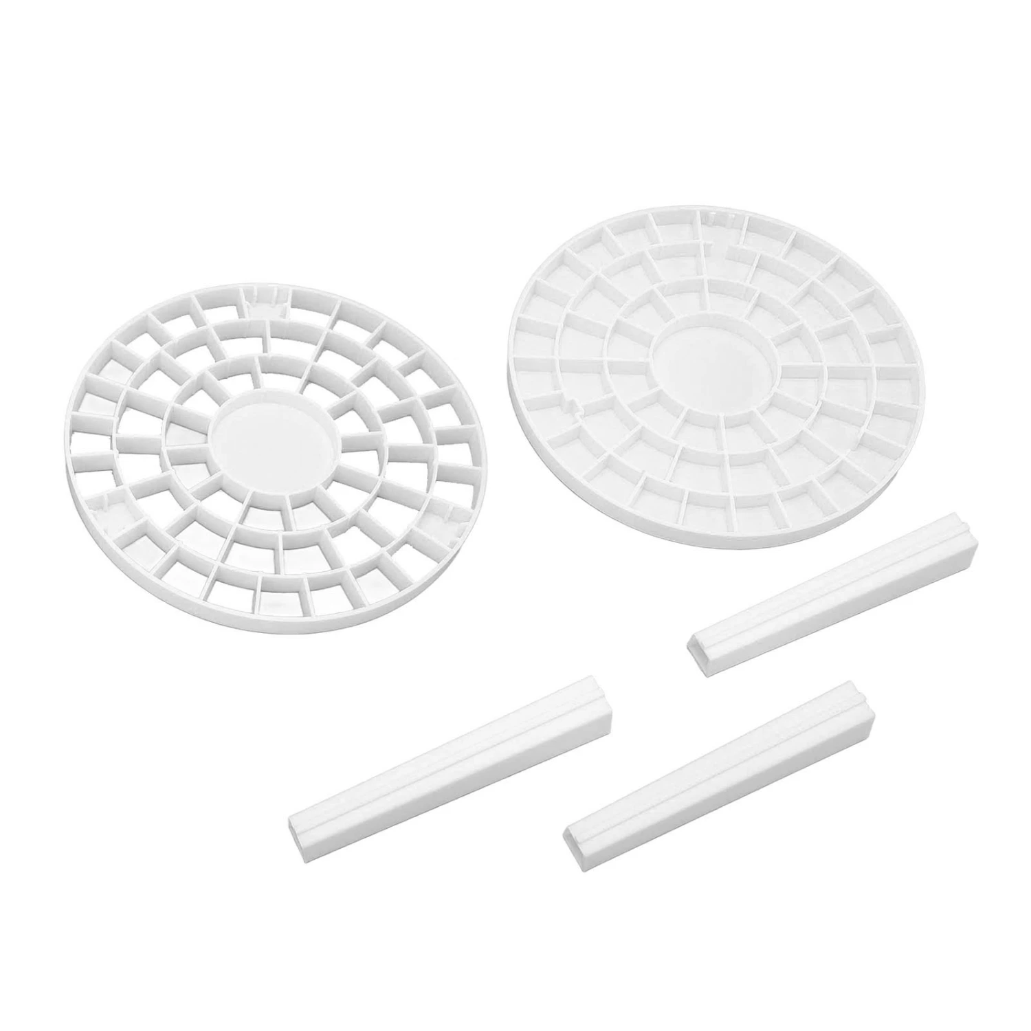 49 Holes Makeup Brush Stand Rack Large Capacity Multifunction Nail Pen Holder Stand for Home Shop Office White