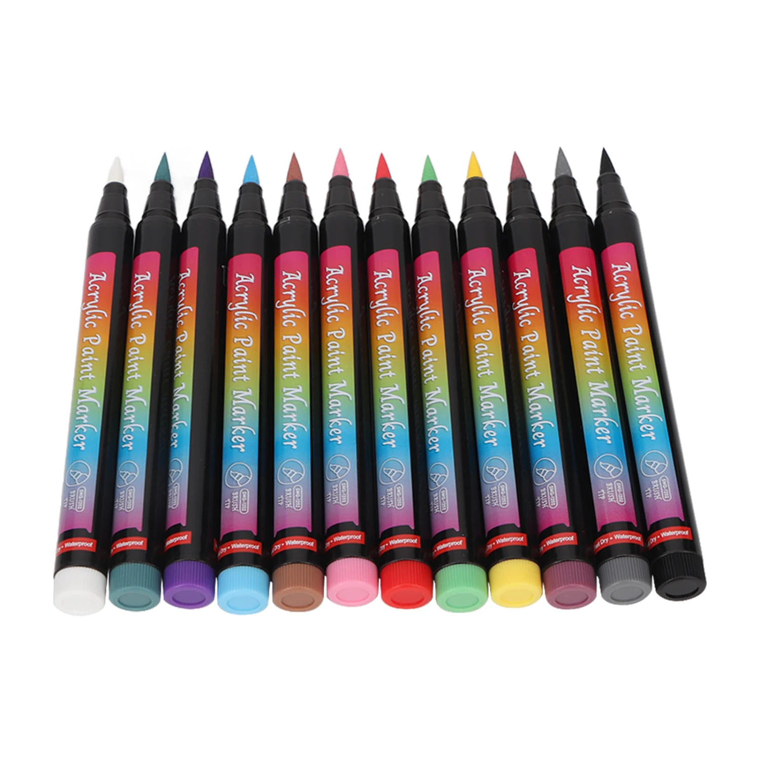 12PCS Nail Polish Pens Multiple Colors DIY Nail Point Graffiti Dotting Pen for Manicure Tools