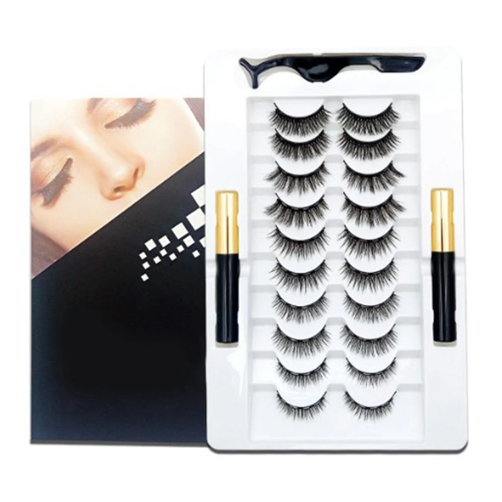 Magnetic False Lashes with Eyeliner Kit Professional Makeup Magnetic False Eyelashes for Women