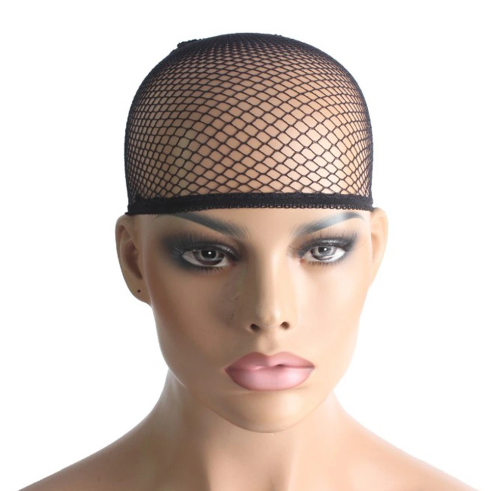 Wig Caps Nylon Stretchable Breathable Dome Mesh Net Wig Cap For Cosplay Dress Up Black