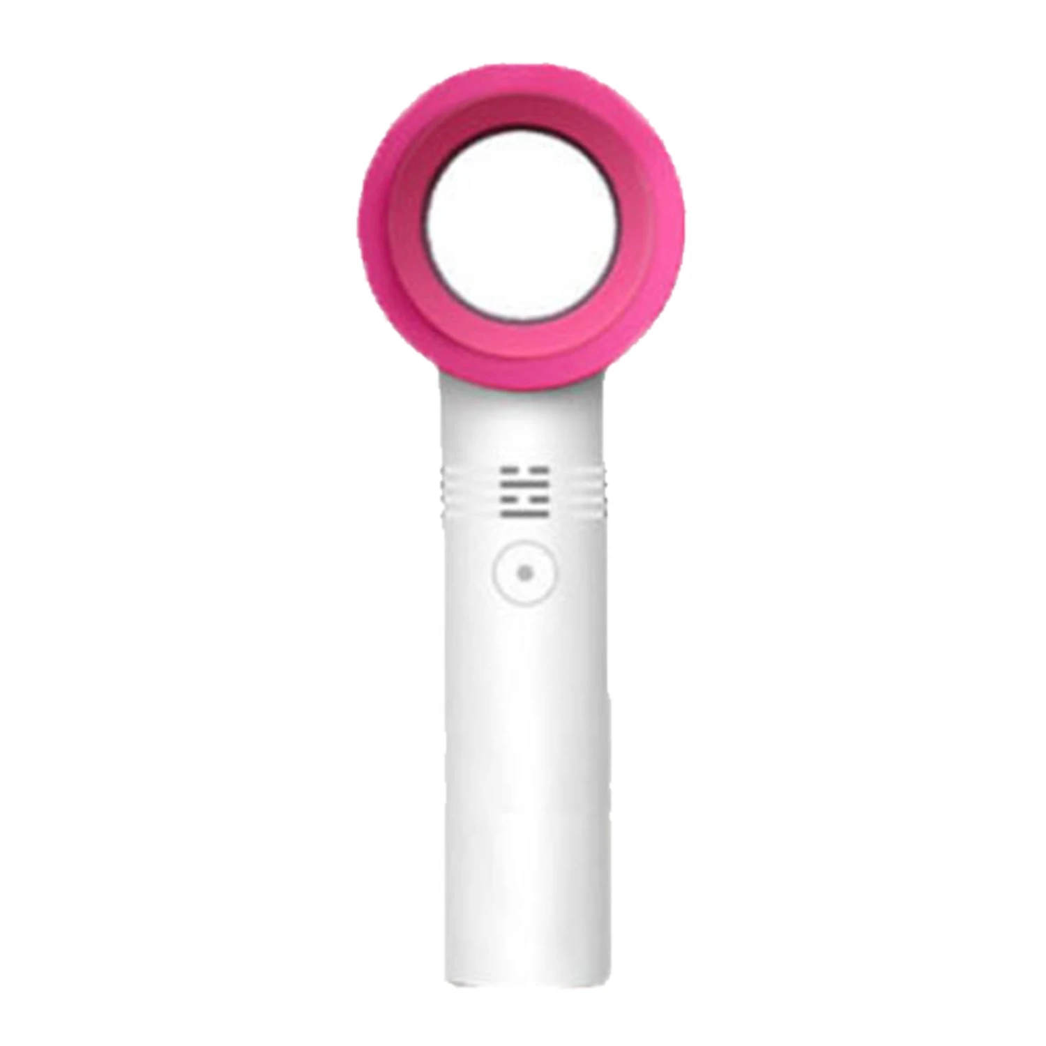 Handheld Bladeless Fan USB Rechargeable 2000mAh Cooling Safe Eyelash Dryer Fan for Salon White