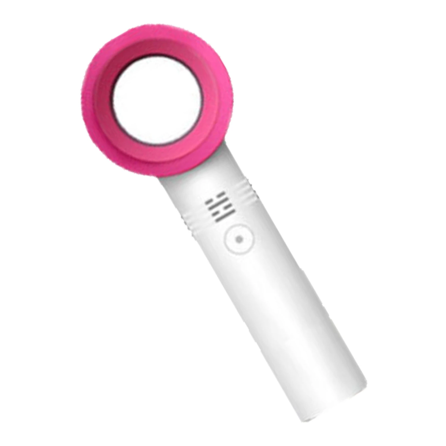 Handheld Bladeless Fan USB Rechargeable 2000mAh Cooling Safe Eyelash Dryer Fan for Salon White