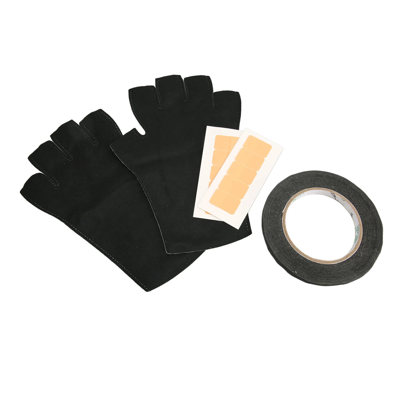 Manicure Glove Fingerless with Decals Tape Skin Care Soft Breathable Comfortable UV Shield Gloves