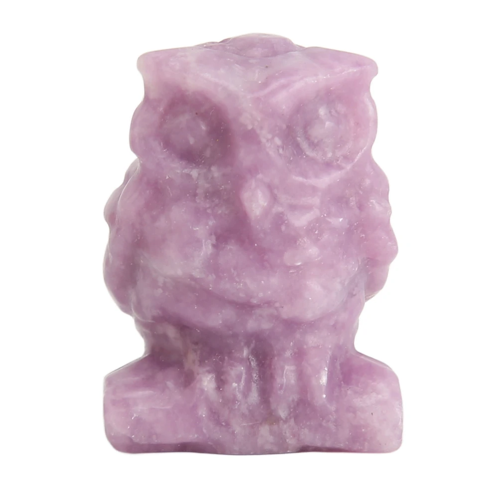 Owl Shaped Chakra Stone Figurine Cute Yoga Meditation Energy Healing Stone Statue Craft Decoration Type 1