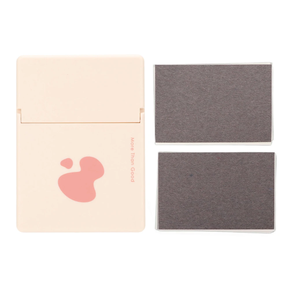 250 Pcs Oil Blotting Sheet Plant Fibre Portable Oil Blotting Paper with Mirror for Facial Makeup