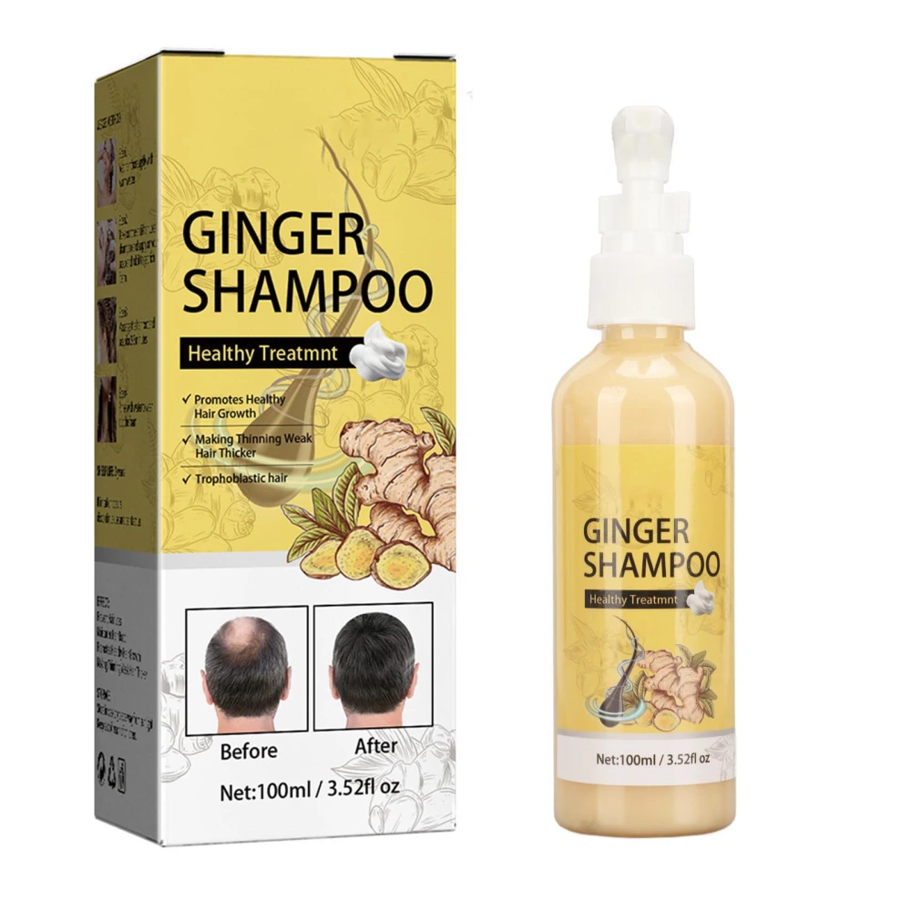 Ginger Hair Shampoo Remove Dandruff Relieve Itching Deep Cleansing Hair Repairing Shampoo