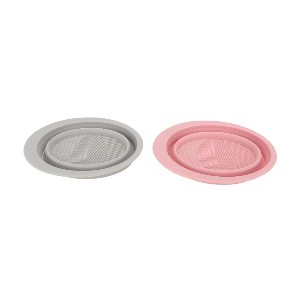 2Pcs Silicone Cosmetic Brush Cleaning Bowl Foldable Makeup Brush Cleaning Bowl for Makeup Brush Makeup Sponge