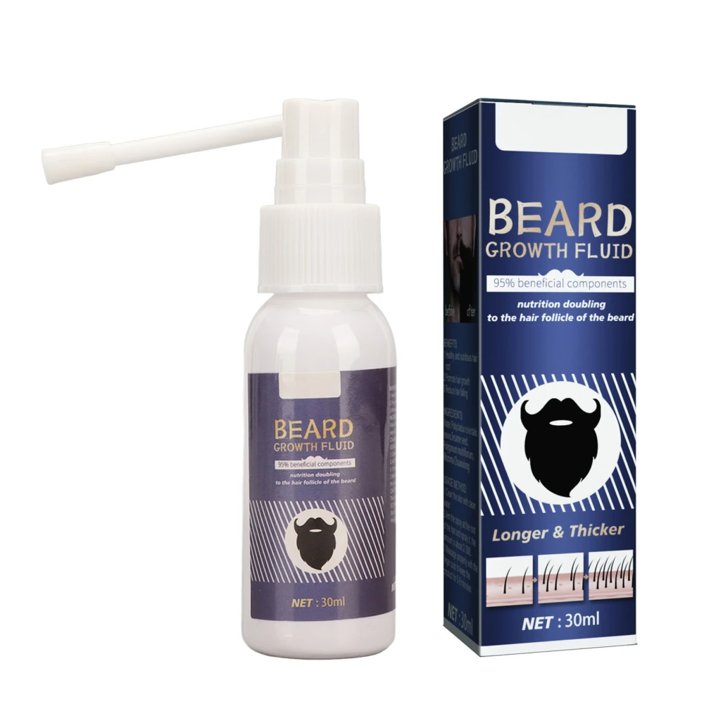 Beard Growth Serum Professional Men Herbal Extract Beard Nourishing Care Serum for Home 30ml