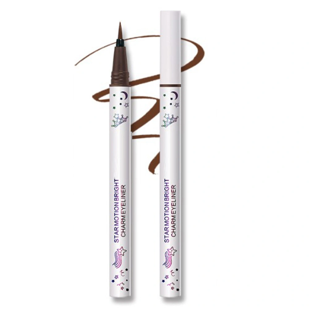 Eyeliner Liquid Smudge Proof Waterproof Long Lasting Quick Dry Fine Tip Eyeliner Pen Brown