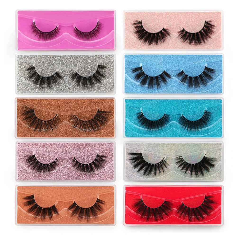 10 Pairs False Eyelashes 3D Imitation Volume Fluffy Soft Fake Eyelashes Extension for Eye Makeup