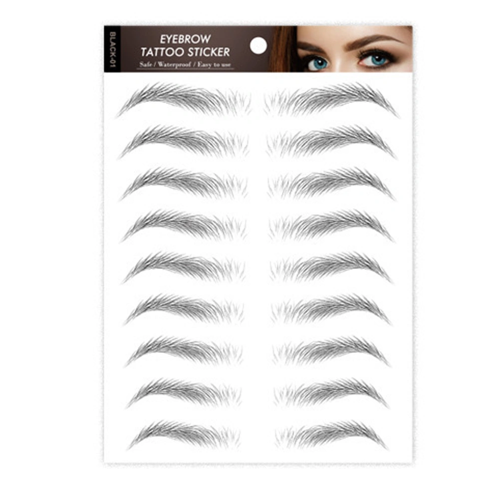 Tattoo Eyebrow Stickers Hair Like Peel Off 6D Waterproof Semi Permanent Eyebrow Transfers Stickers