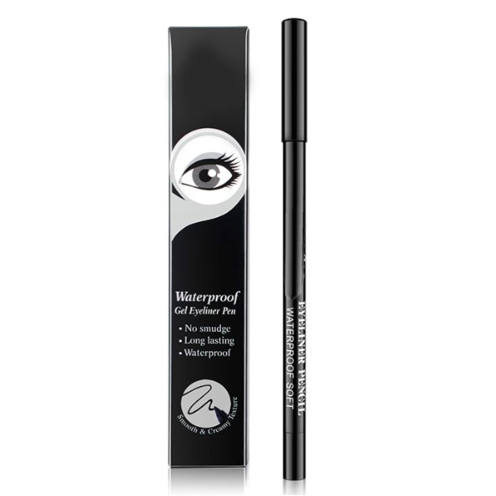 2g Black Eyeliner Gel Pen Waterproof Lasting Fluent Makeup Eyeliner Gel Pencil for Performance