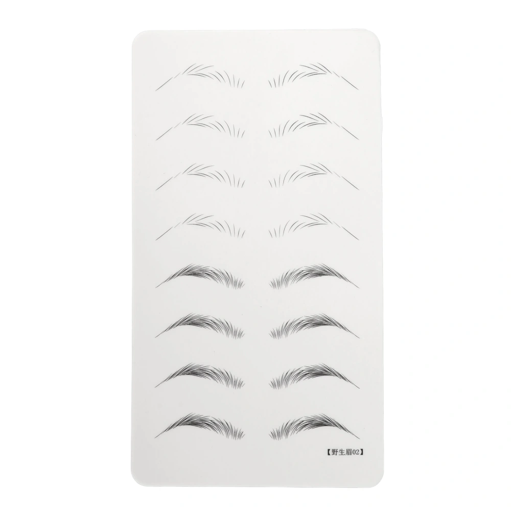 Microblading Practice Skin Inkless Wide Eyebrows Microblading Training Sheet for Beginner 02