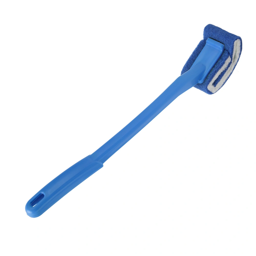 Toilet Brush Cleanser Free Soft Bristle Curved Design Bathroom Cleaning Scrubber Tool Blue