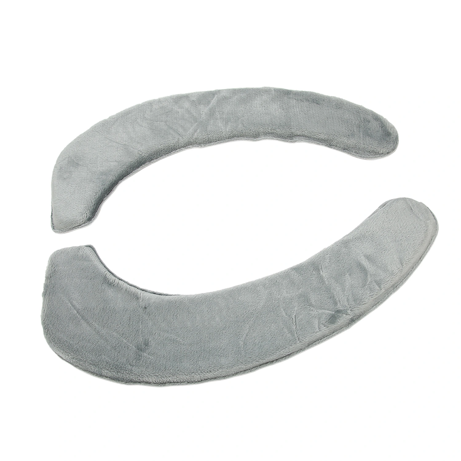 2 Pcs Toilet Warmer Cover Soft Comfortable Warm Washable Self Adhesive Flannel Toilet Seats Cover Cushion Grey