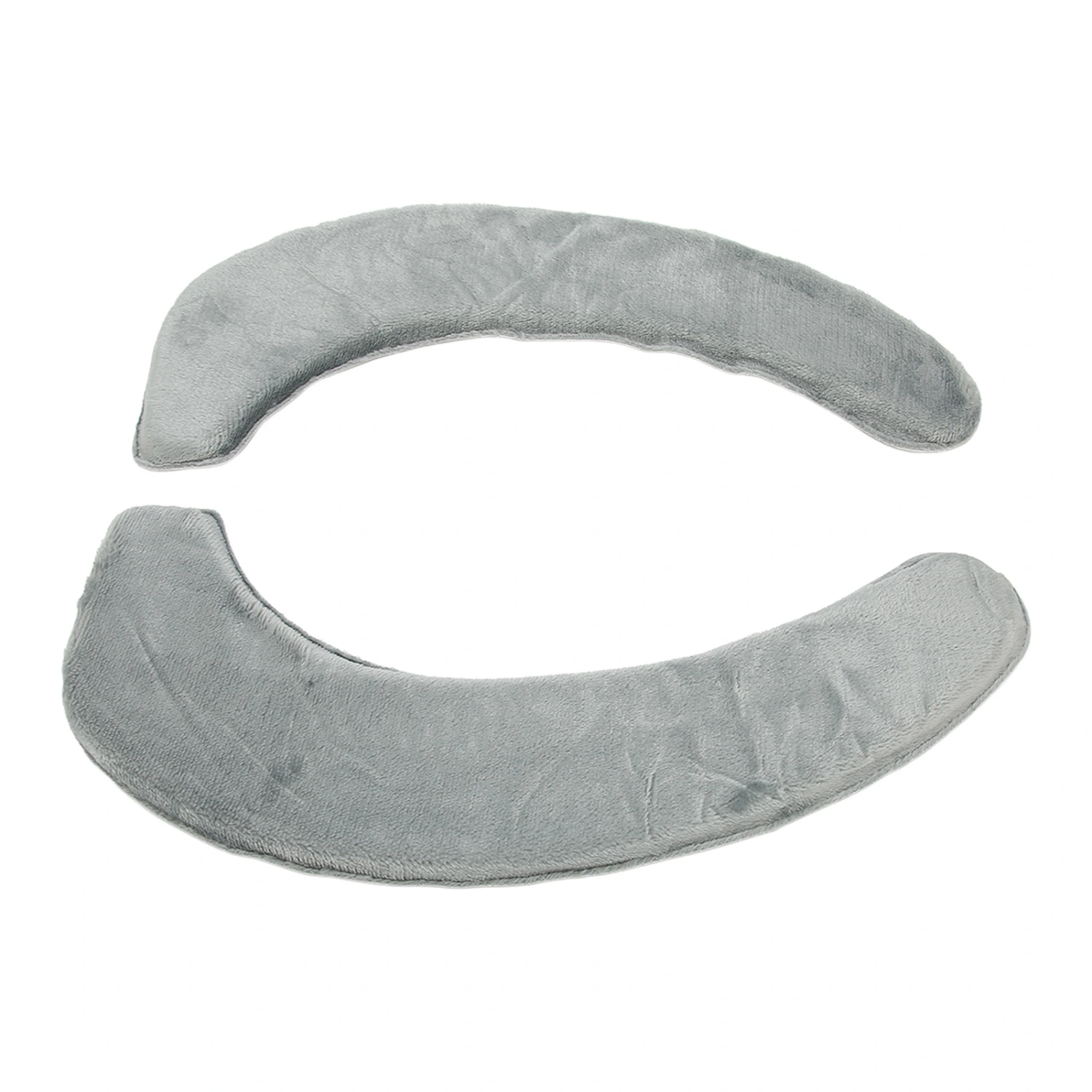 2 Pcs Toilet Warmer Cover Soft Comfortable Warm Washable Self Adhesive Flannel Toilet Seats Cover Cushion Grey