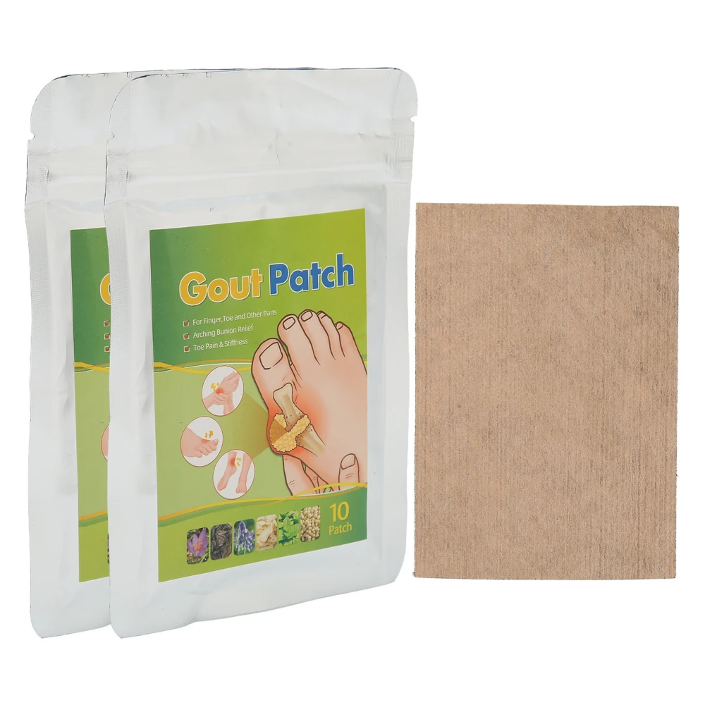 20pcs Gout Treatment Patch Herbal Gentle Relax Stiffness Bunion Relief Toes Swelling Pain Patch