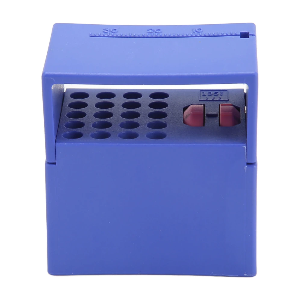 Autoclavable Endodontic File Cleaning Box Professional Dental Bur Endodontic File Holder with Measuring Scale Blue