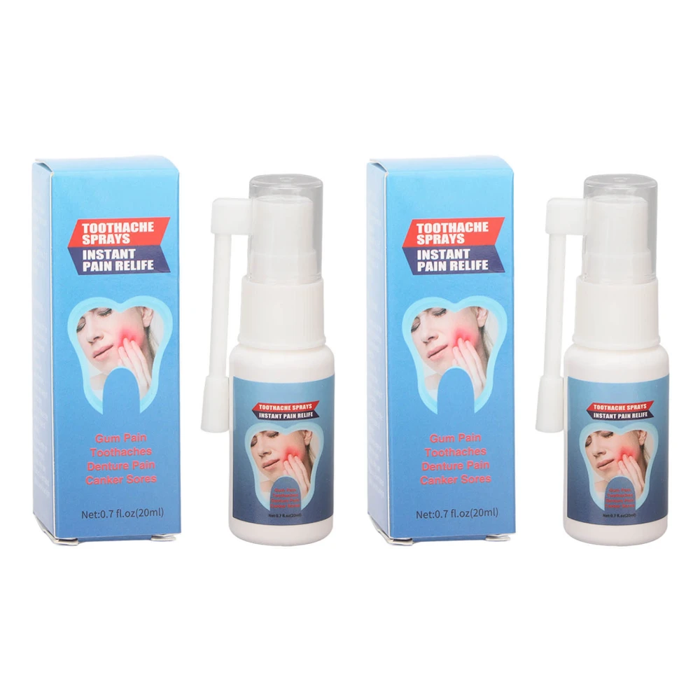 2pcs Oral Care Spray Herbal Keep Mouth Health Portable Toothache Gum Pain Spray 20ML