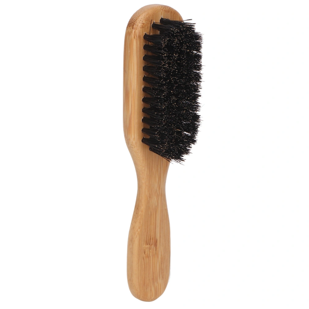 Beard Brush Reinforced Process Skin Friendly Soft Comfortable Ergonomic Bamboo Handle Portable Mens Hair Brush