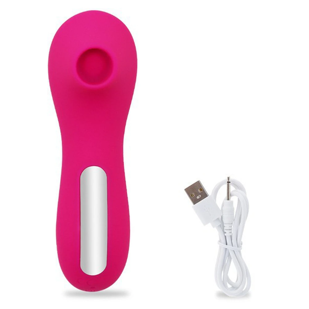 Women Tongue Licking Massager Vibration Waterproof Female Sucking Massage Device Rose Red