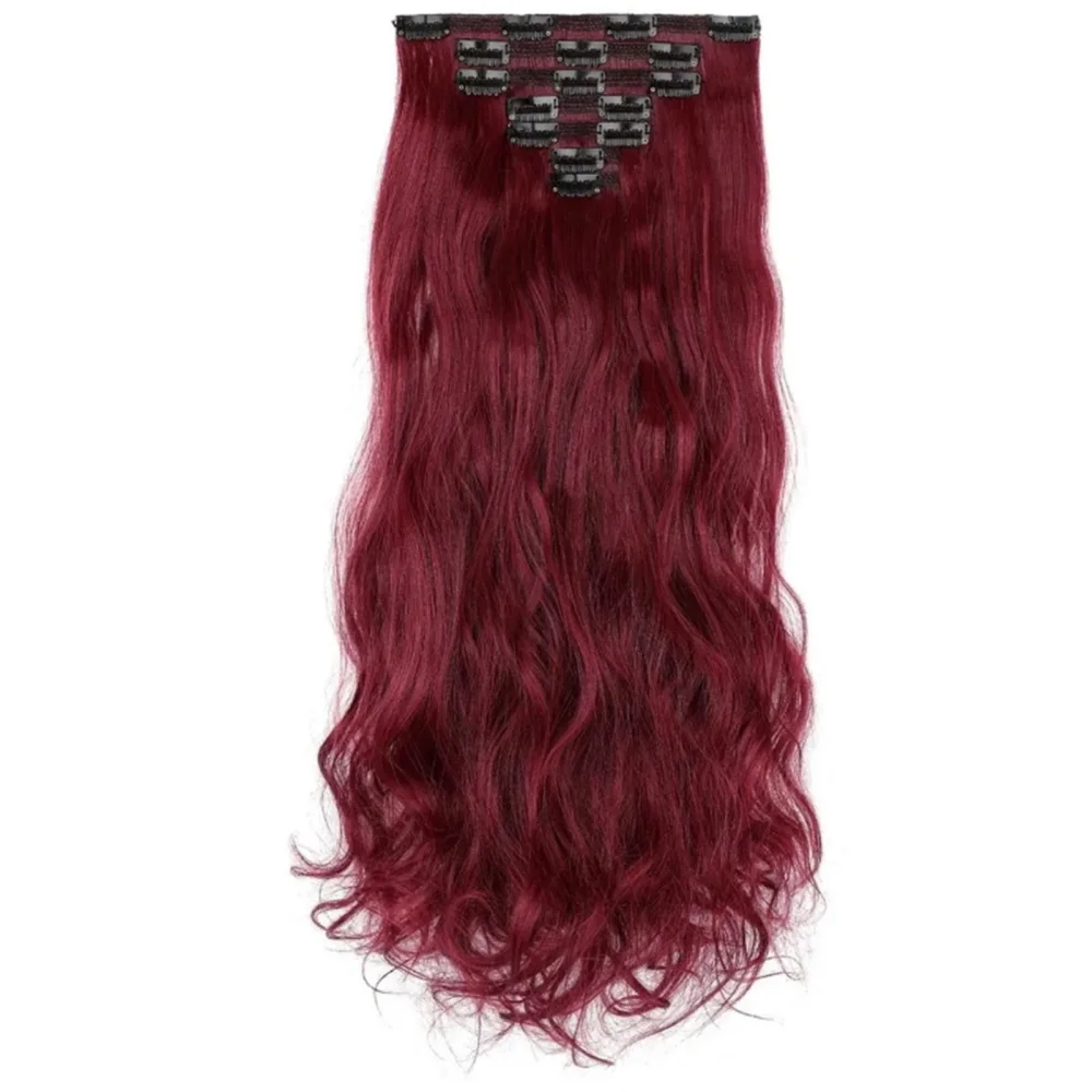 Hair Extension Piece Universal Women's Long Curly Wave Wig Clip High Temperature Synthetic Hair Piece