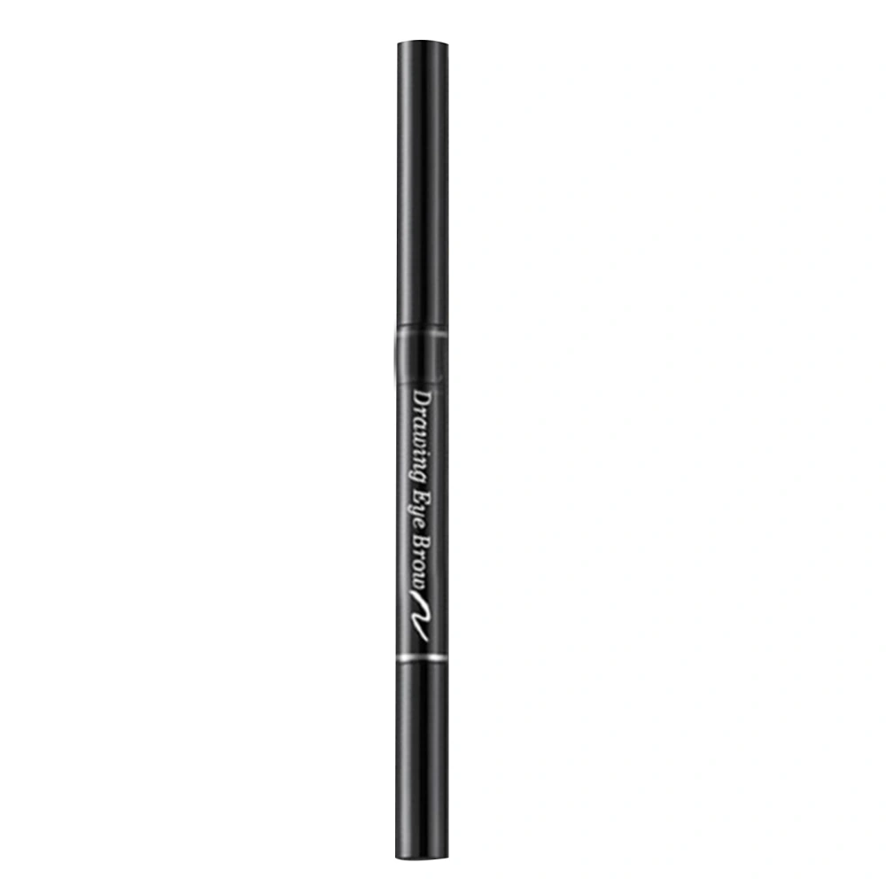 Retractable Eyebrow Definer Pencil Waterproof Sweatproof Brow Pencil with Brow Brush Dark Coffee