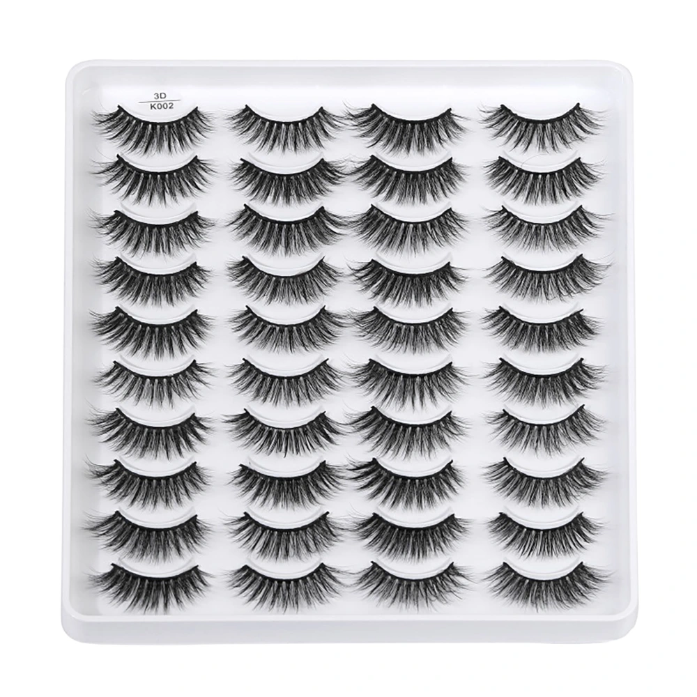 20 Pairs False Eyelashes 3D Eye Lashes Pretty Look Comfortable 4 Types for Party Dating Makeup