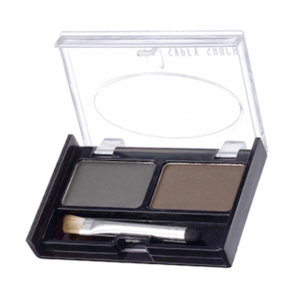 Eyebrow Powder Light Coffee and Brown 2 Colors Waterproof Sweatproof Long Lasting Brow Powder with Eyebrow Brush