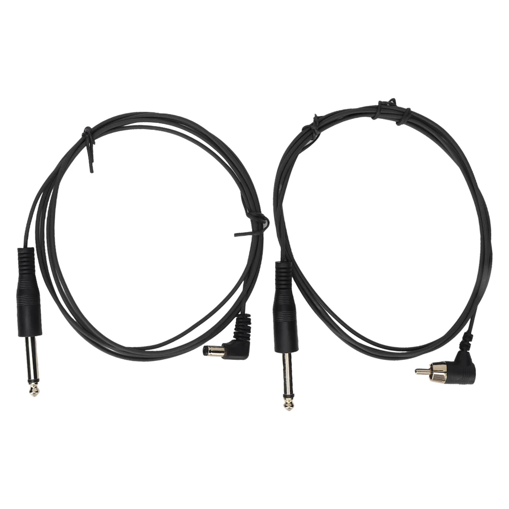 2pcs 1.8m Length 2.2mm Diameter Tattoo Clip Cord RCA DC Interface Bend Head Ultra Thin Tattoo Machine Cable Black