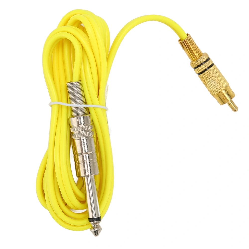 RCA Tattoo Clip Cable Professional Soft Flexible Silicone Tattoo Machine Hook Line for Tattoo Accessories Yellow