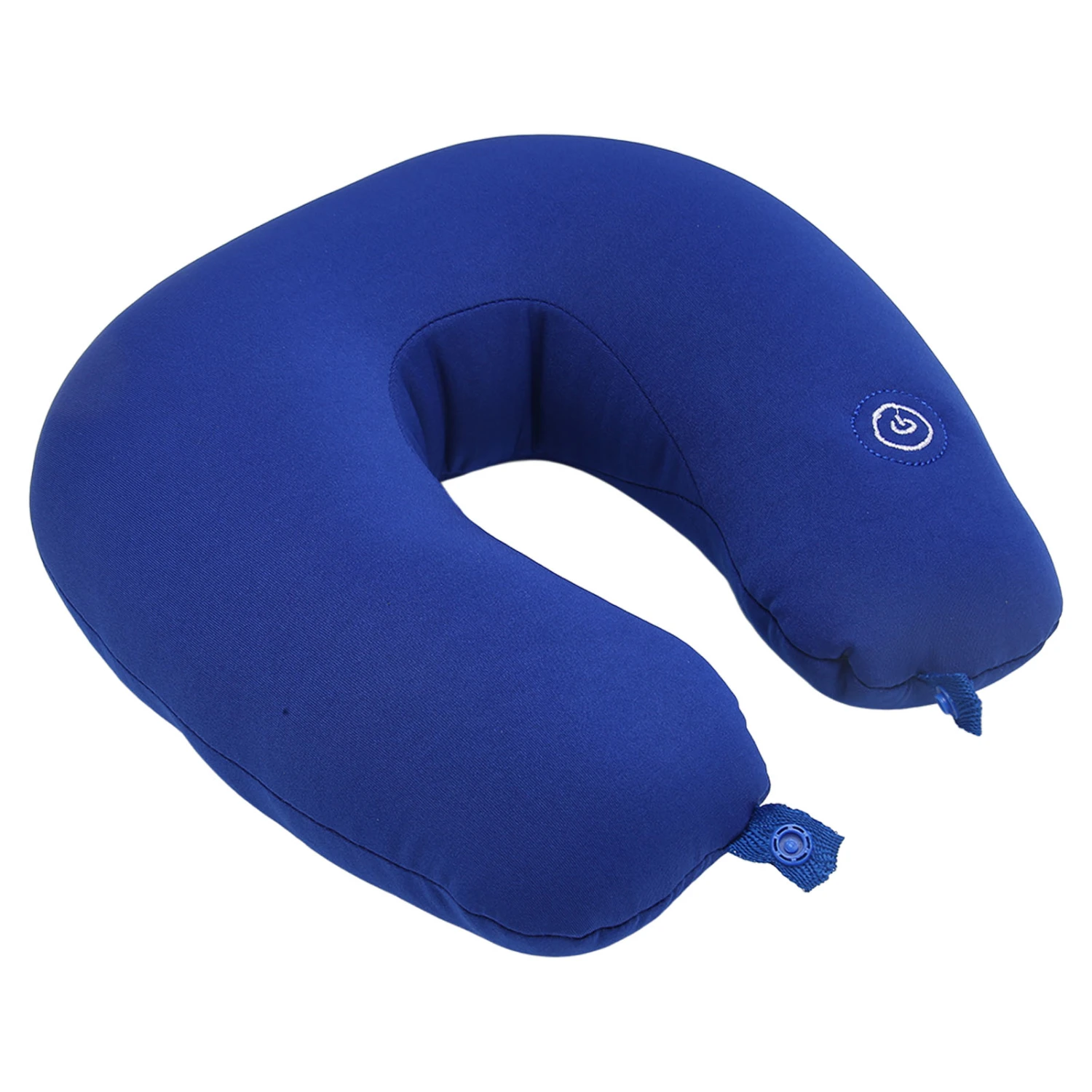 Travel Pillow Memory Foam U Shaped Electric Vibration Message Airplane Neck Message Pillow Blue