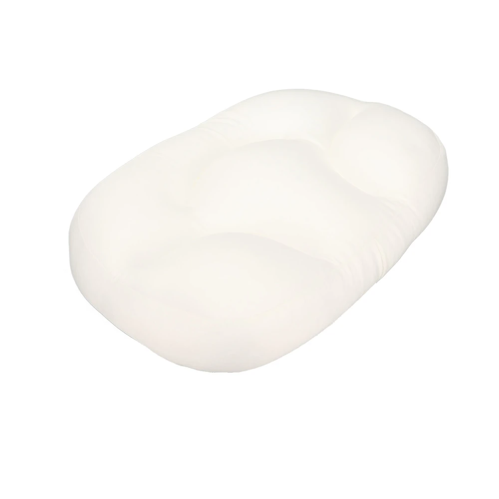 Men Women Office Sleep Pillow Portable Office Beauty Salon Ergonomic Neck Support Egg Shaped Pillow White