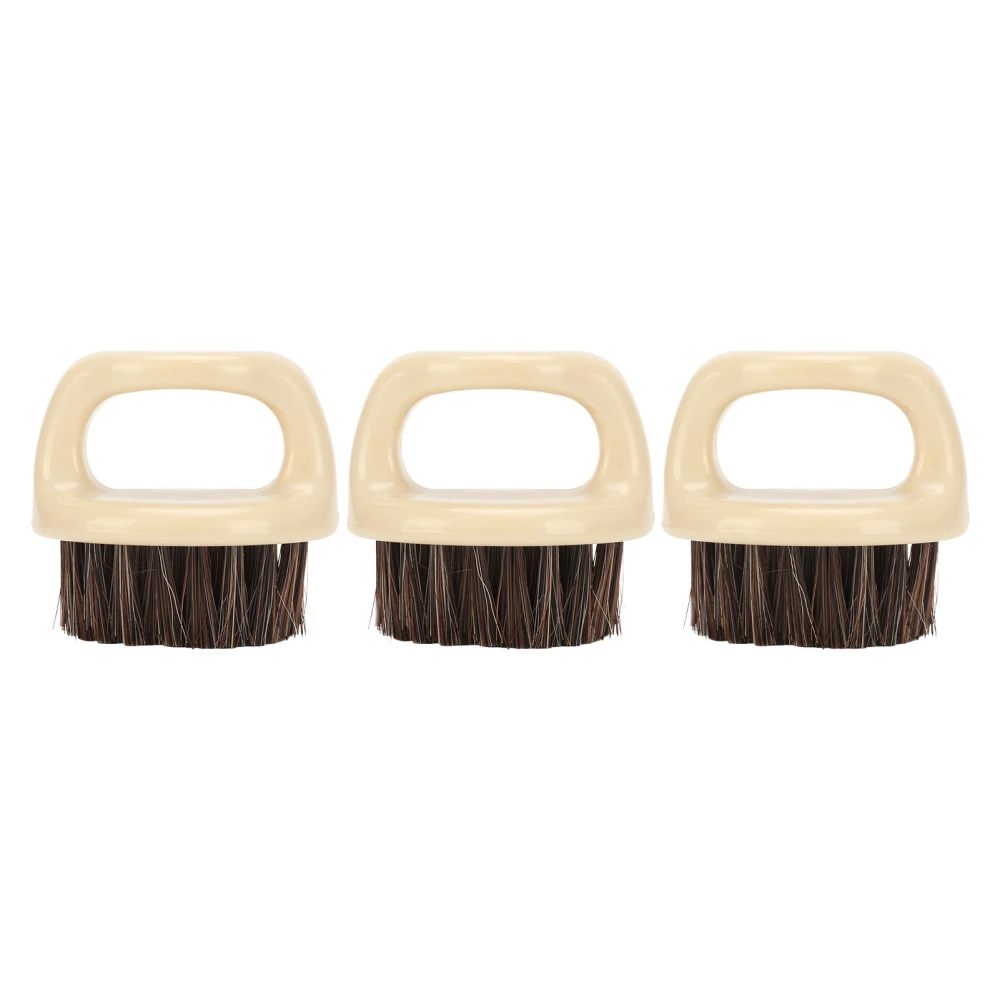 3Pcs Shaving Brush Ring Handle Men Beard Soft Bristle Burr Free Comb Styling Cleaning Tool for Hair Salon