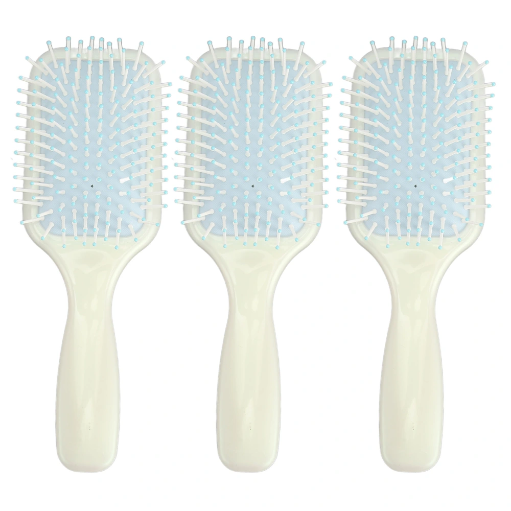 3pcs Paddle Hairbrush Silicone Hairdressing Massager Portable Detangling Paddle Brush for Women