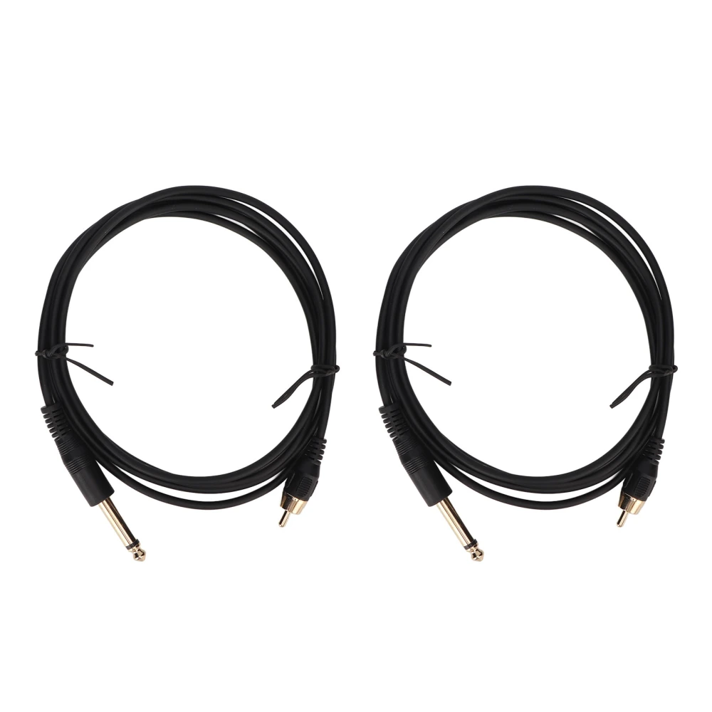 2pcs 5.9ft Tattoo Clip Cords RAC Interface Professional Copper Silicone Tattoo Clip Cable Cord Black