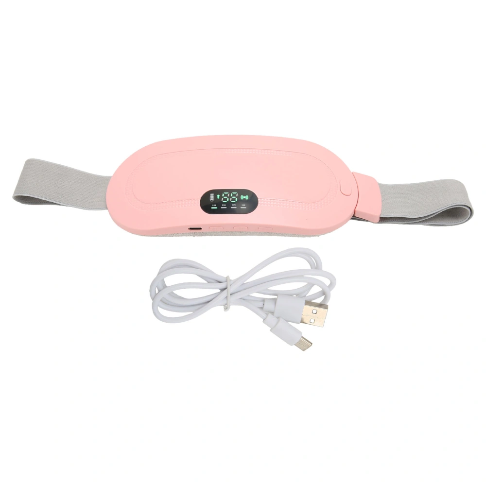 4 Gears Electric Waist Heating Belt USB Vibration Hot Compress Acupressure Massage Uterus Heating Belt