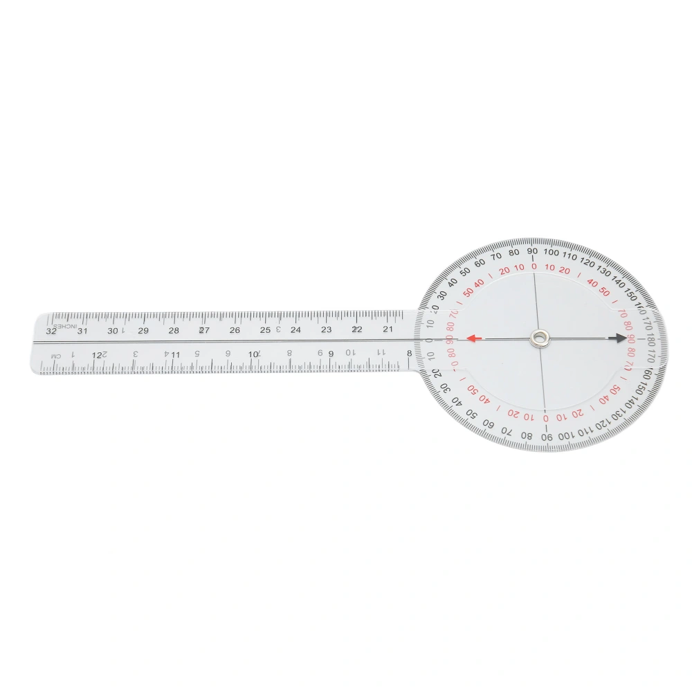 Protractor Angle Ruler Measurement Clear Scale Transparent Limb Angle Goniometer Ruler for Spinal Curvature