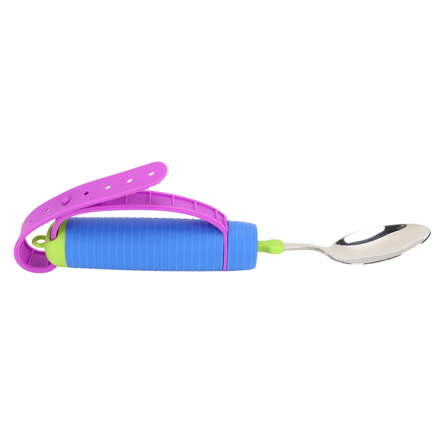 Elderly Auxiliary Spoon 360° Flexible Rotation Head Safe Practical Disabled Eating Aid Spoon for Home